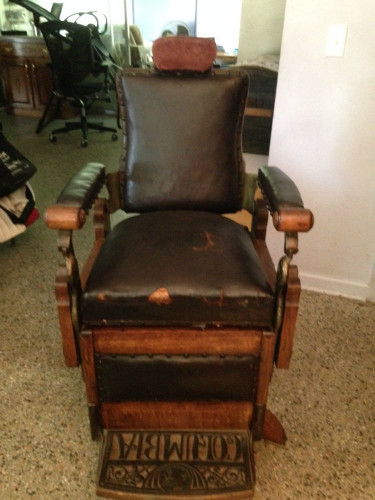 barber chair front